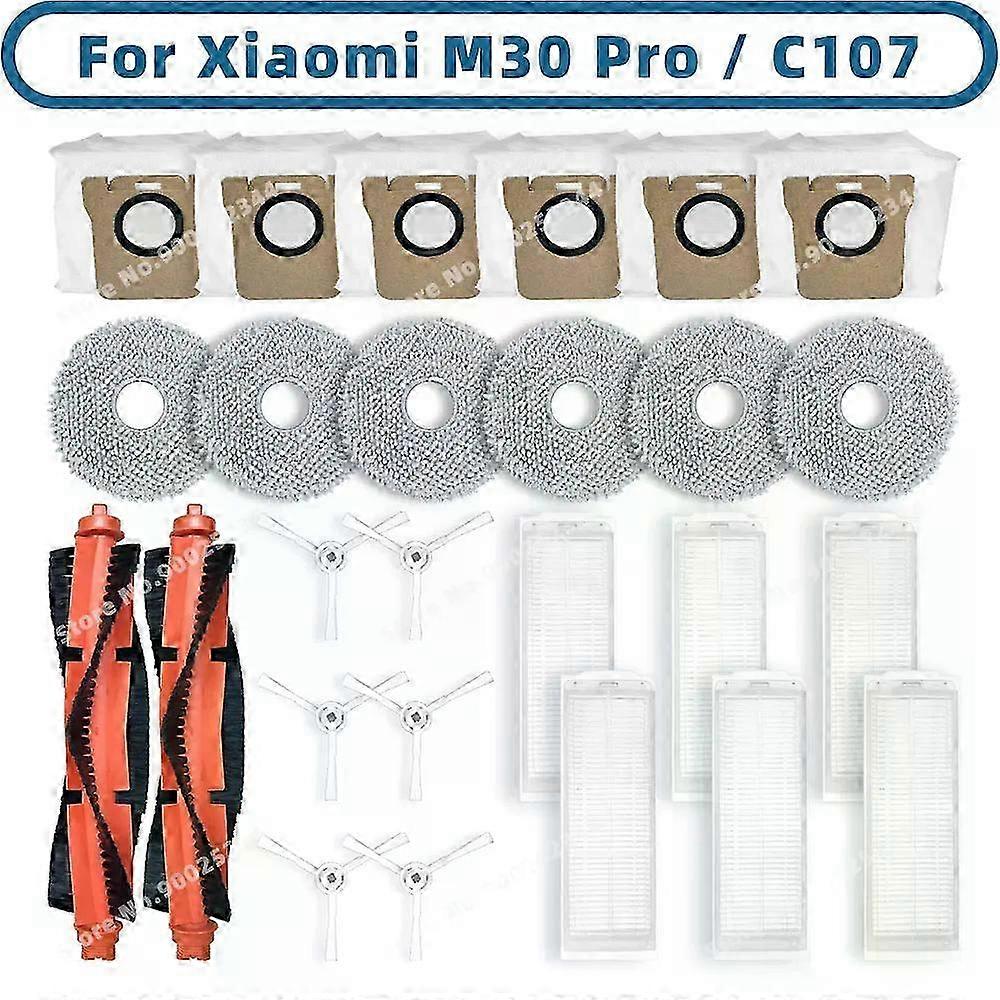 互換性のあるブランドの掃除機の交換用スペアパーツアクセサリ - メインサイドブラシ、Hepaフィルター、モップクロス、ダストバッグ