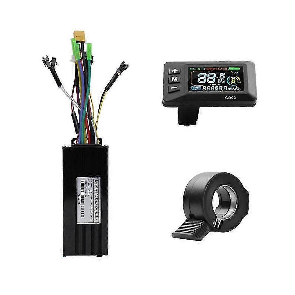 24V 36V 48V 30A Brushless Controller GD02 Meter LCD Display+130X Throttle Kit for Electric Scooter E Edition 0718