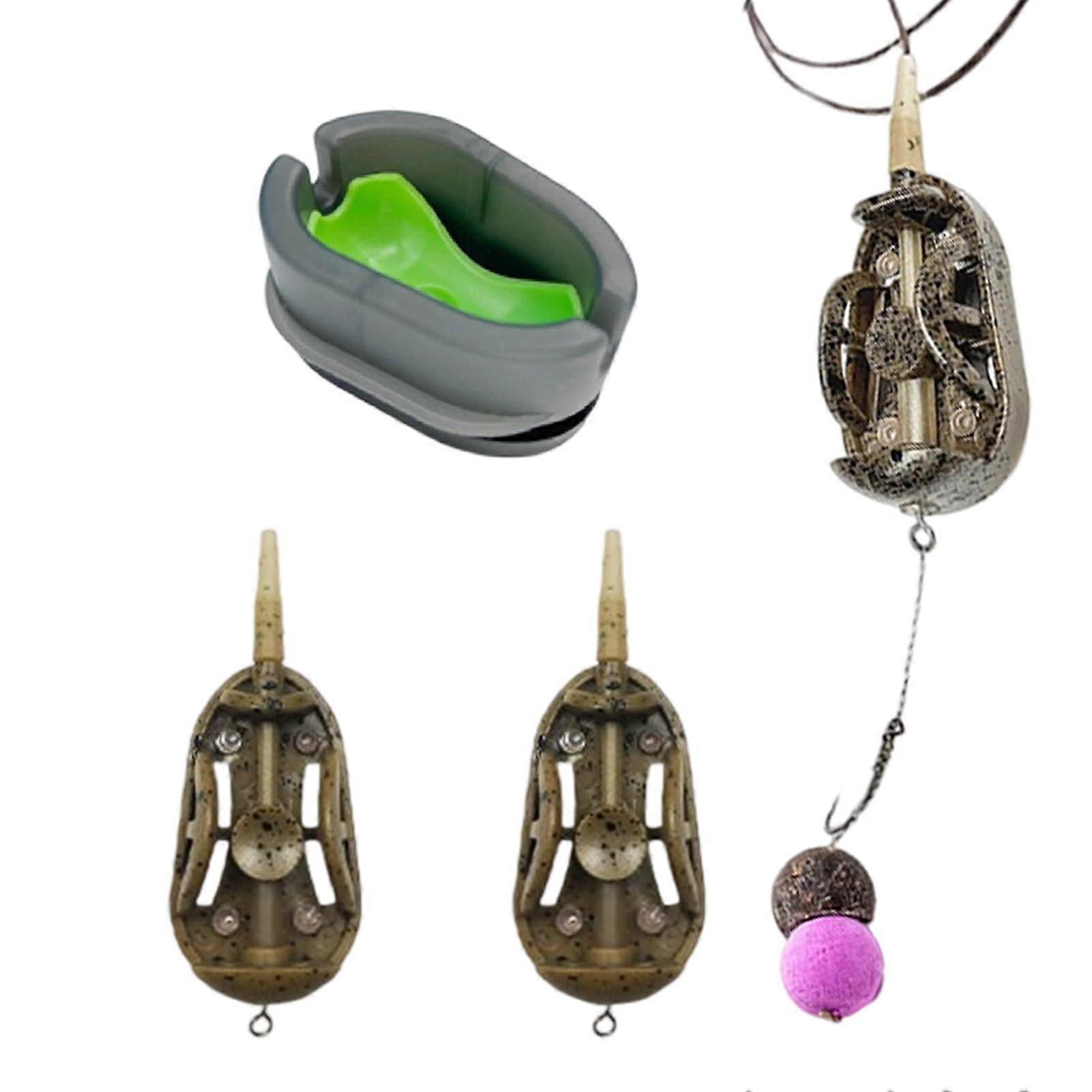 Karpfen Methodfeeder Set Feeder system with carp bait, stainless steel quickrelease rig for rivers, lakes 20g30g40g