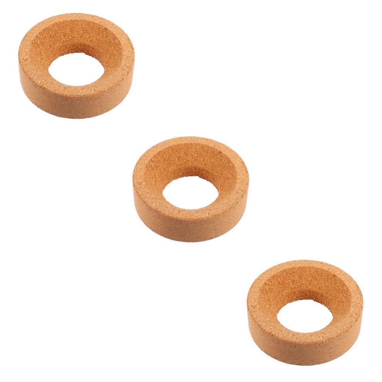 3 cork stands for roundbottom flasks, sturdy cork base for laboratory flasks to safely place roundbottom flasks against chemicals for use.