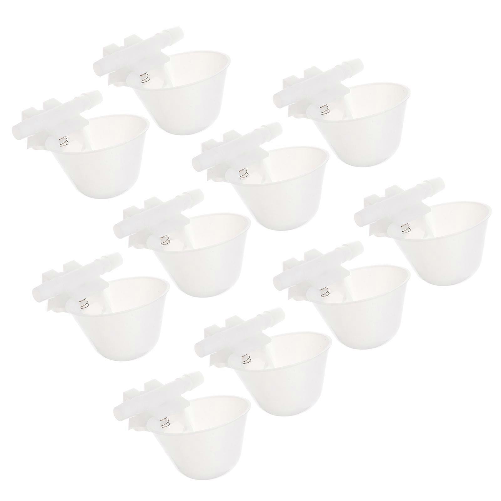 10pcs Bird Food Water Dish Drinking Feeding Bowl Autodrinker for Pigeon Random Style