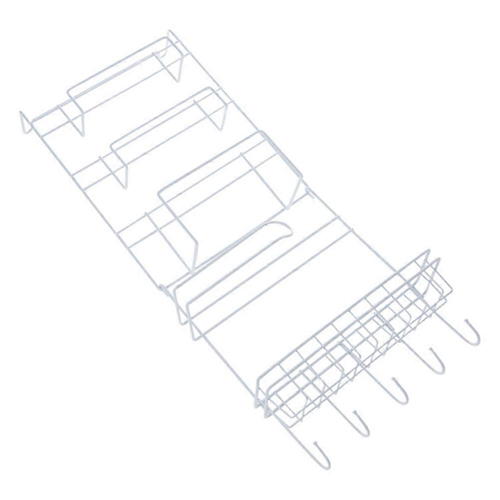 White Storage Rack with 3 Racks for Organizing Bottles and Brushes, Easy to Clean, Sturdy, Ideal for Holding Stuff