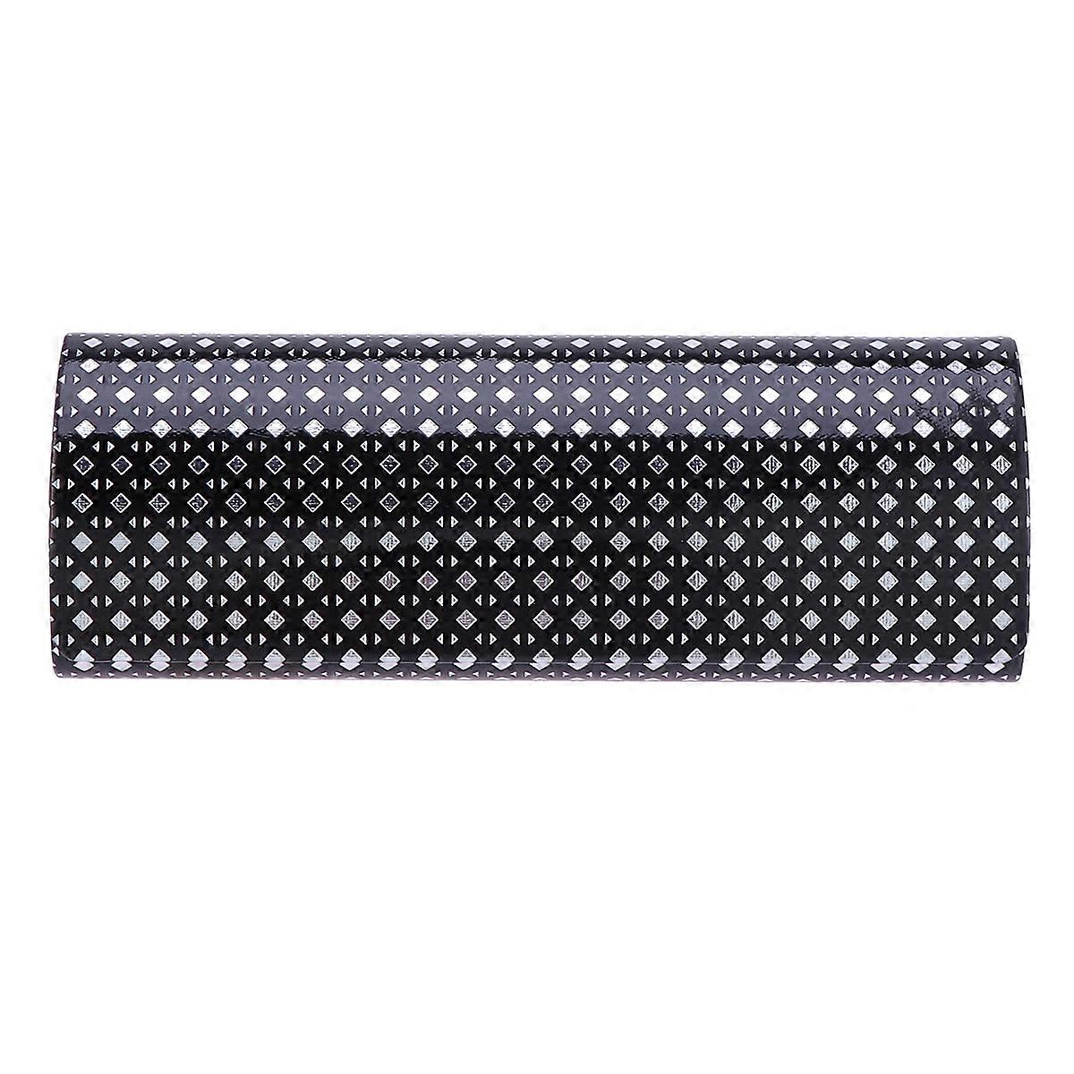 Eyeglasses Box Rhombus Glasses Storage Box Glasses Case Hand made Glasses Storage Box (Black)