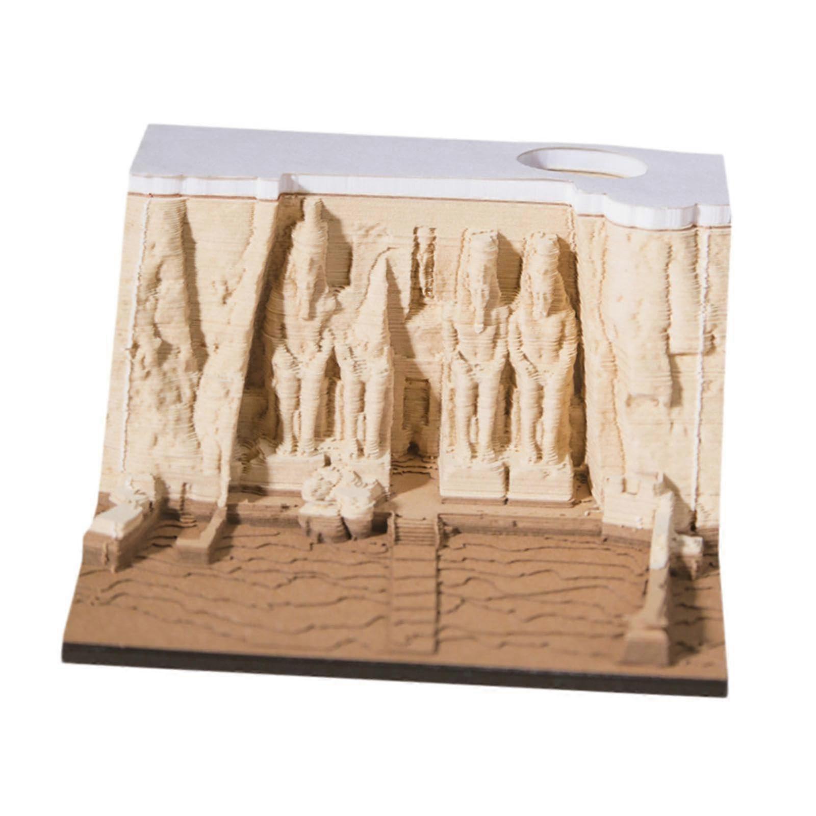 3D Calendar 2025 With Pen Holder, Desk Calendar For Office And Home, Notepad Ornament And Paper Carving Gift