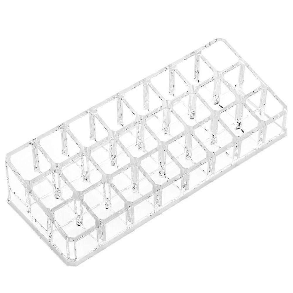 24-Space Acrylic Lipgloss Case: Transparent Makeup Organiser for Glosses & Balms