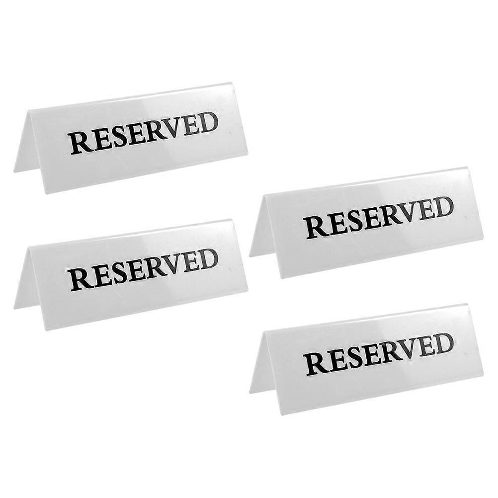 Acrylic Reserved Signs Indicator Modern Design For Party Decoration 20 00X7 00X5 00CM 4Pcs