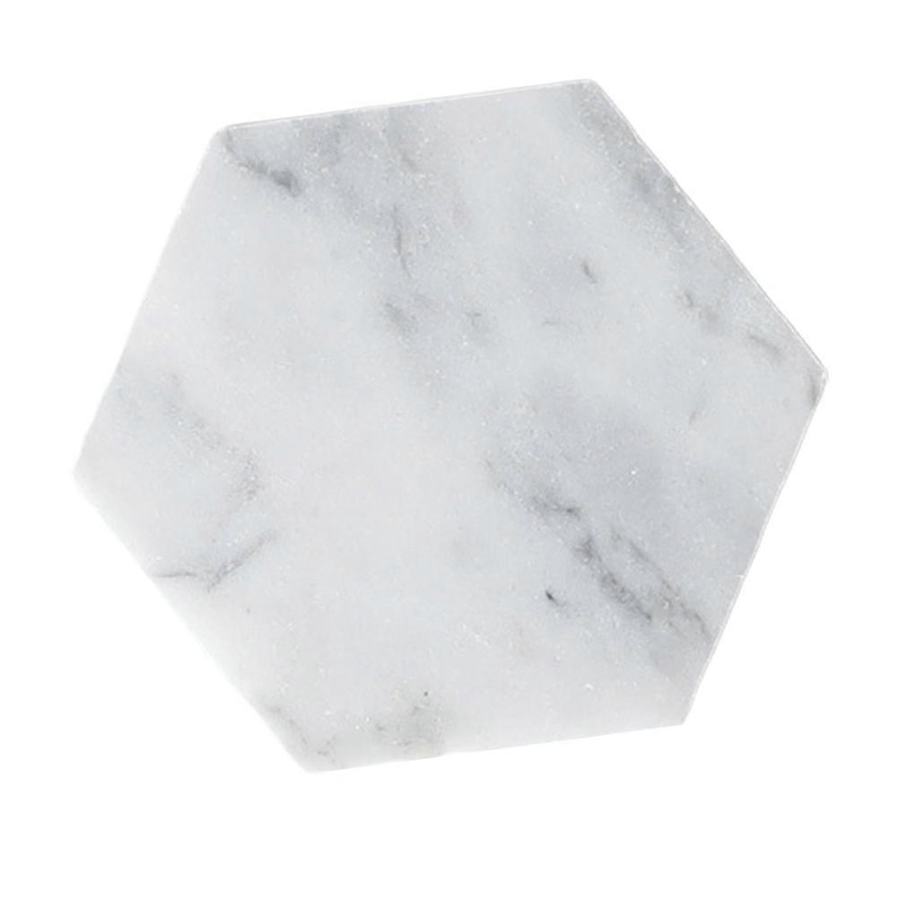 Creative Coaster for Coffee Table Decor Heat Resistant Ceramic Cup Mat 10x9cm White 1Pc