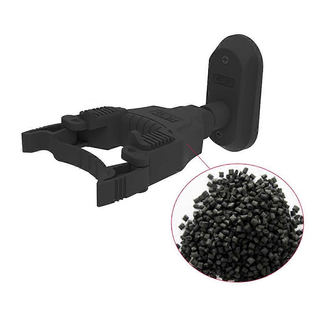 Wall Mount Bracket for Guitar with Mechanism Black ABS and Silicone Suitable for Various