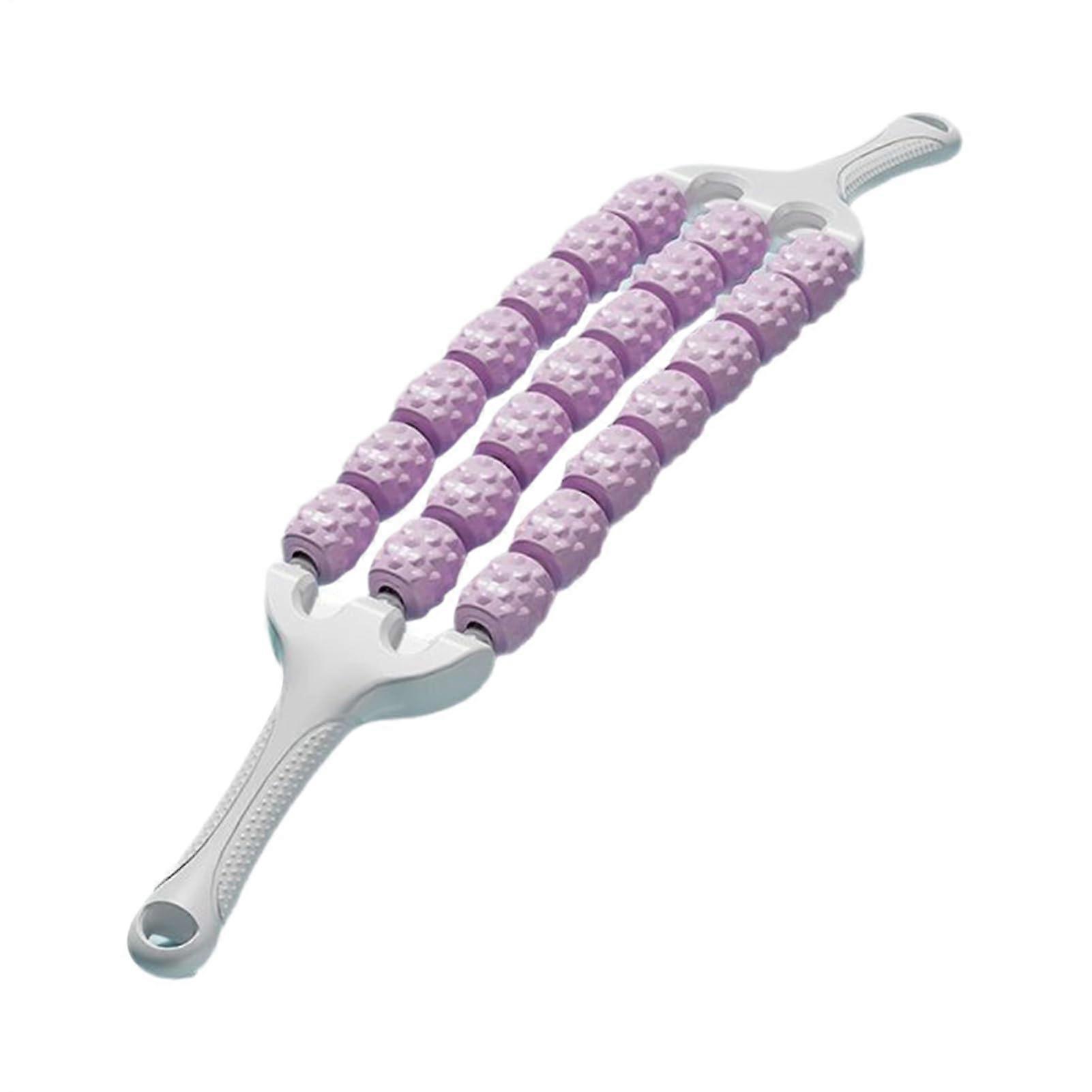 Muscle Roller Stick, Handheld Massage Roller for Deep Tissue Relief, Trigger Point Therapy, Purple, Joint Recovery Tool