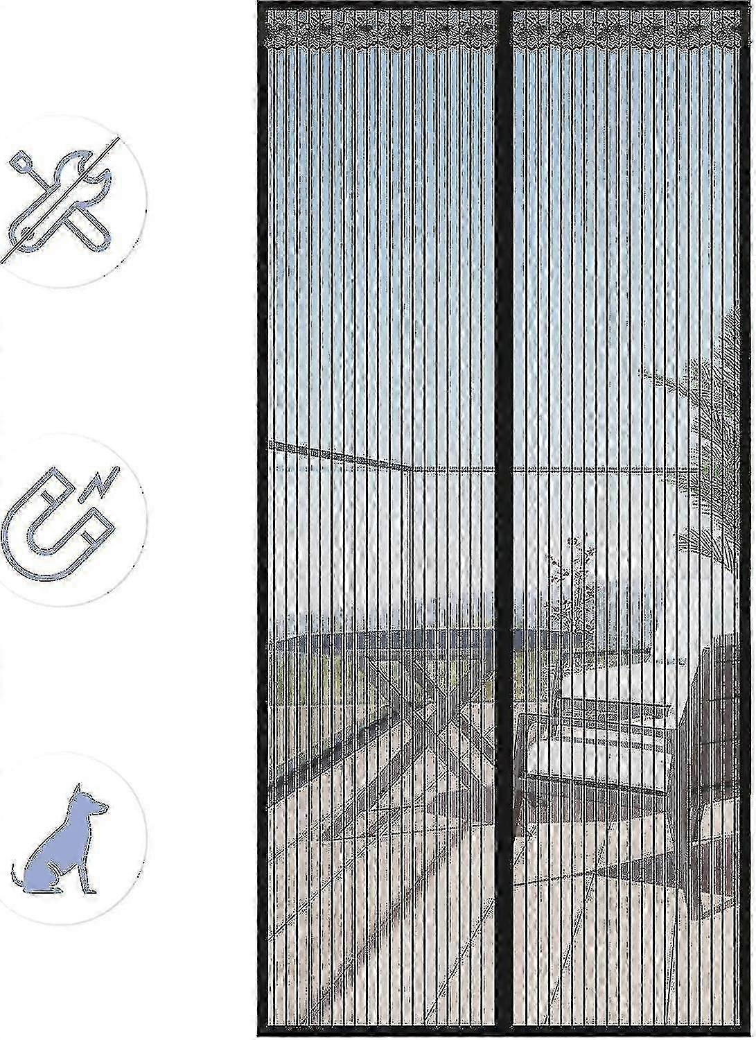 Magnetic Auto-Close Insect Screen Door Curtain with Strong Magnets - Fly & Mosquito Proof Mesh for Home OPMIUM