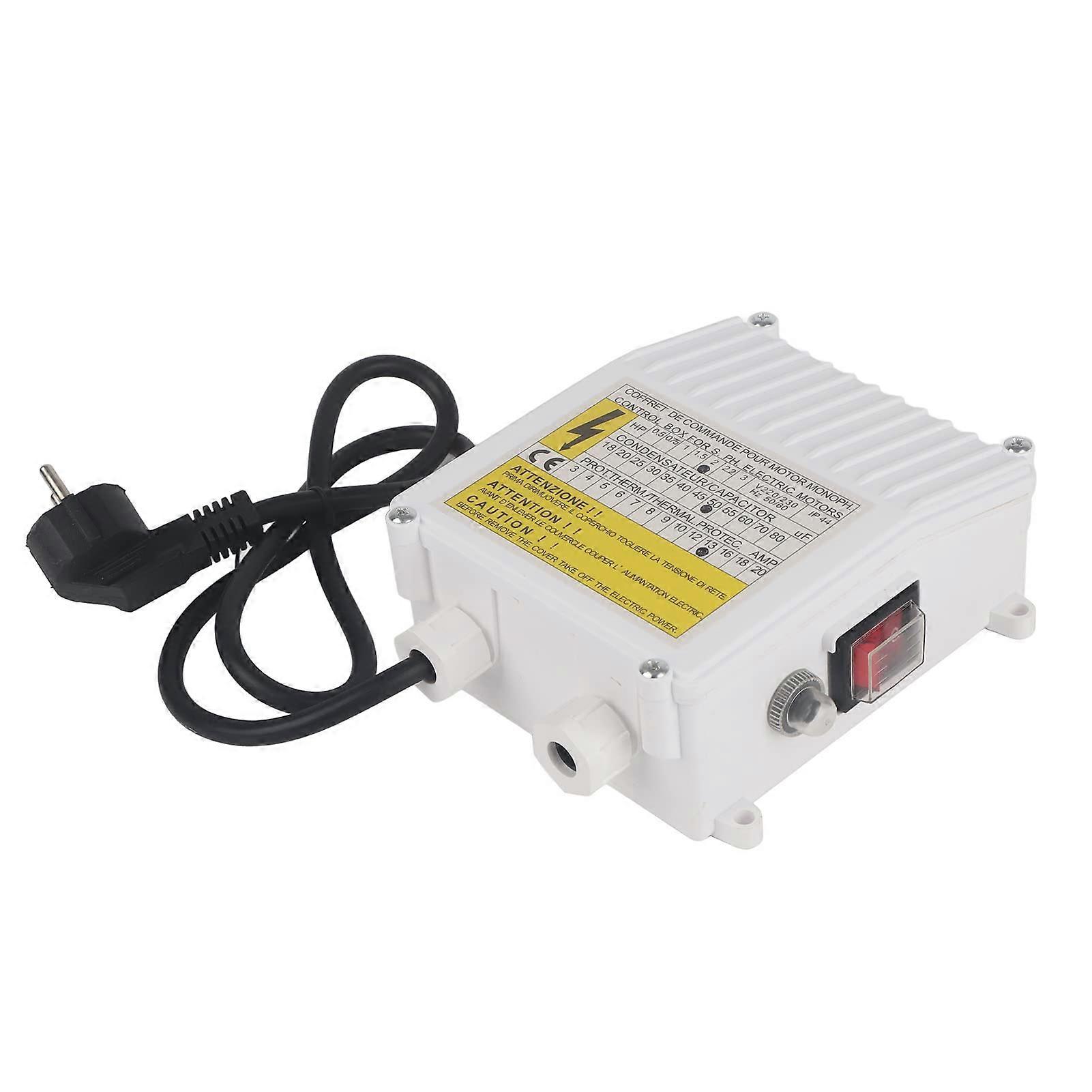 Control box for well pumps with thermal protection, 1500W EU plug 220V