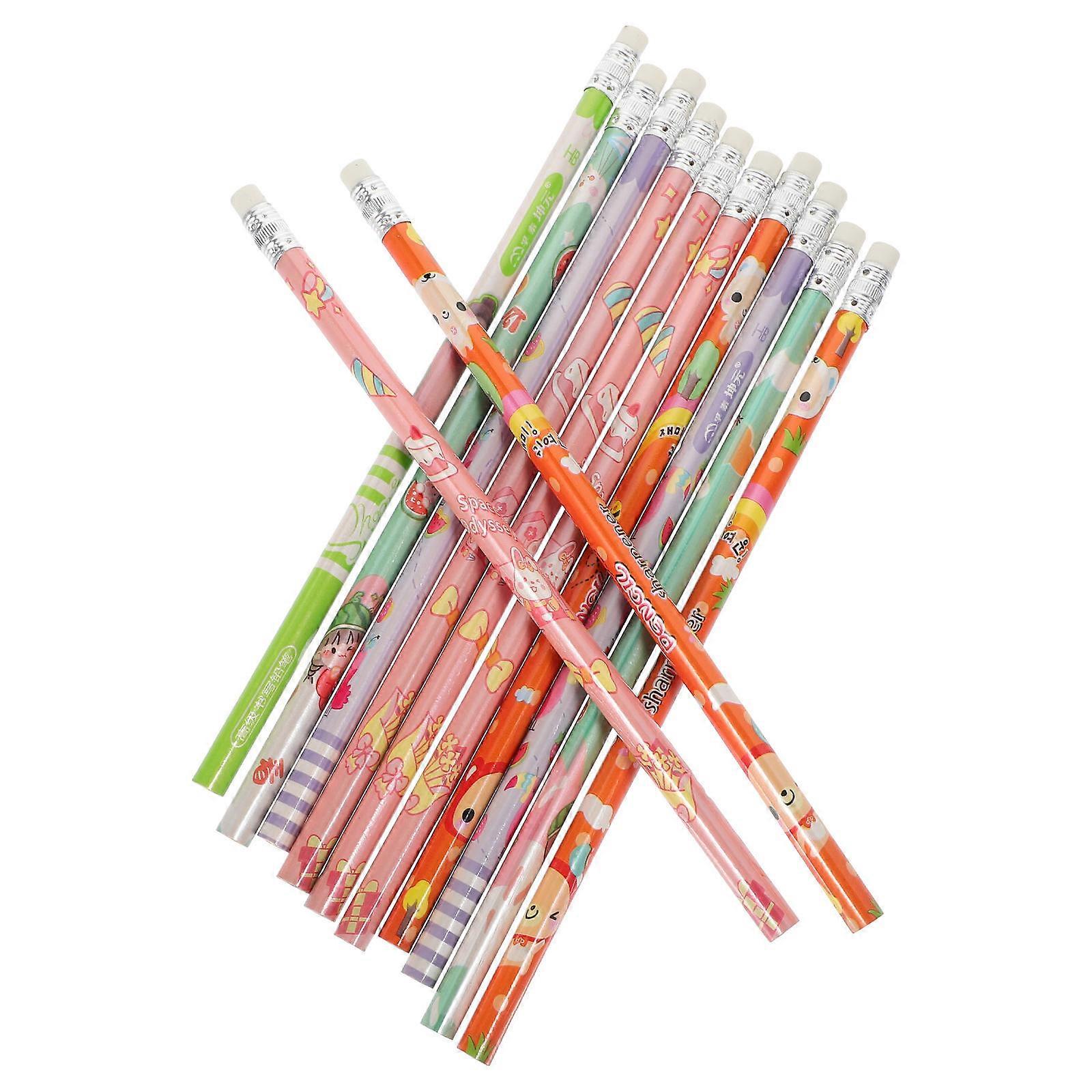 Kawaii Pencils Math Pencils Portable Student Pencils Meeting Room Examination Marking Strong Tip 12Pcs