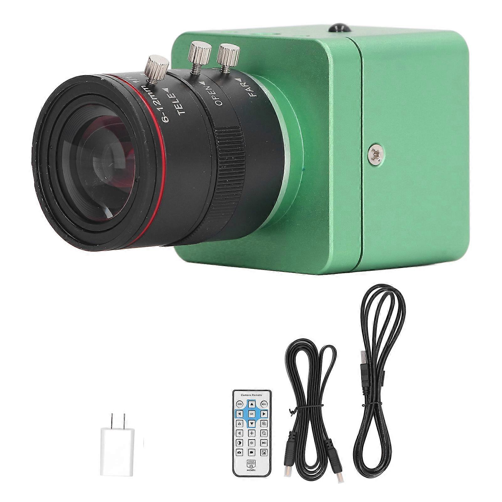 Industrial Camera AC100‑240V 41MP with 6‑12mm Distortion Free Manual Zoom Lens USB Industrial Camera for Network Teach US Plug