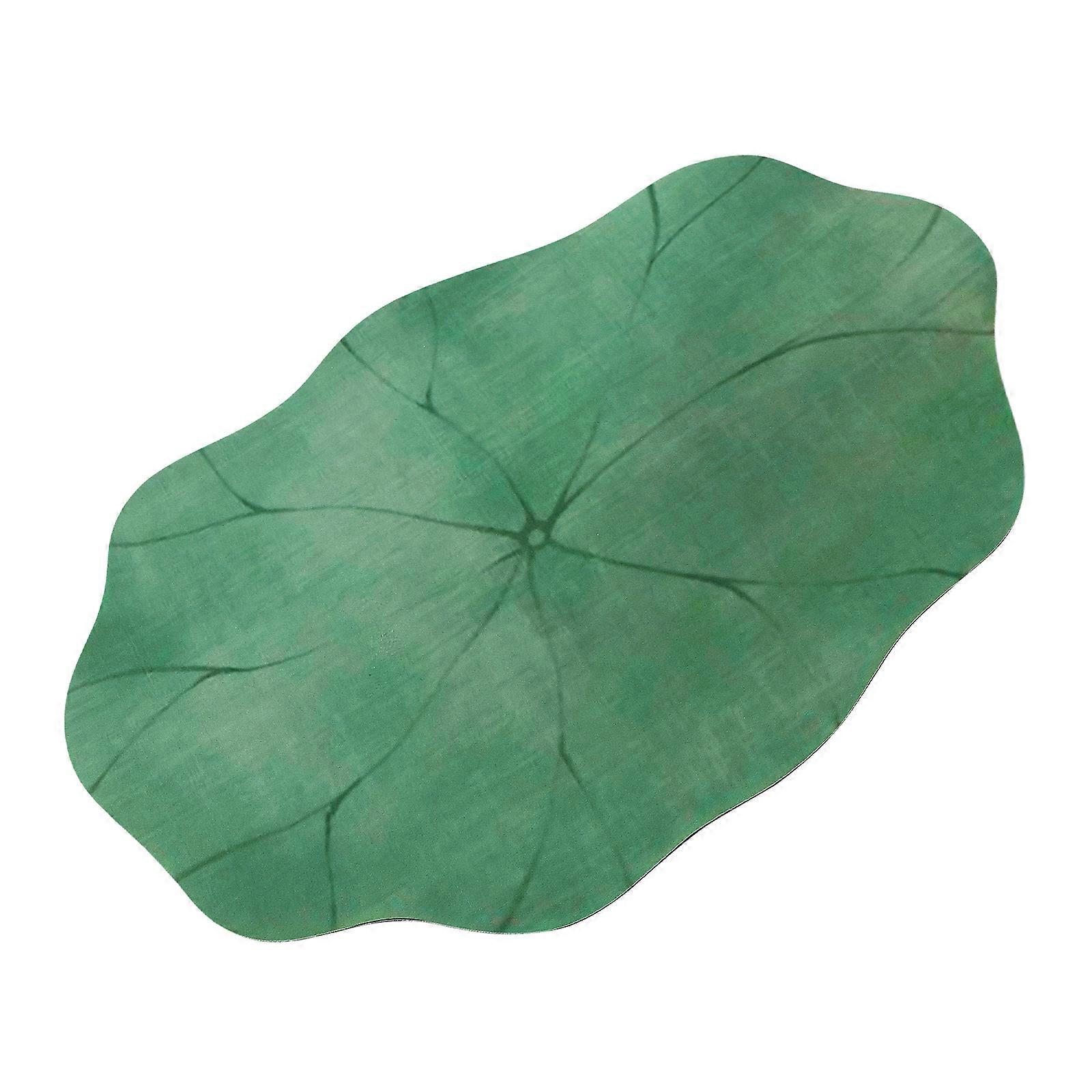 Lotus Leaf Shaped TPE Bath Mat for Home High Absorbency Nonslip Green