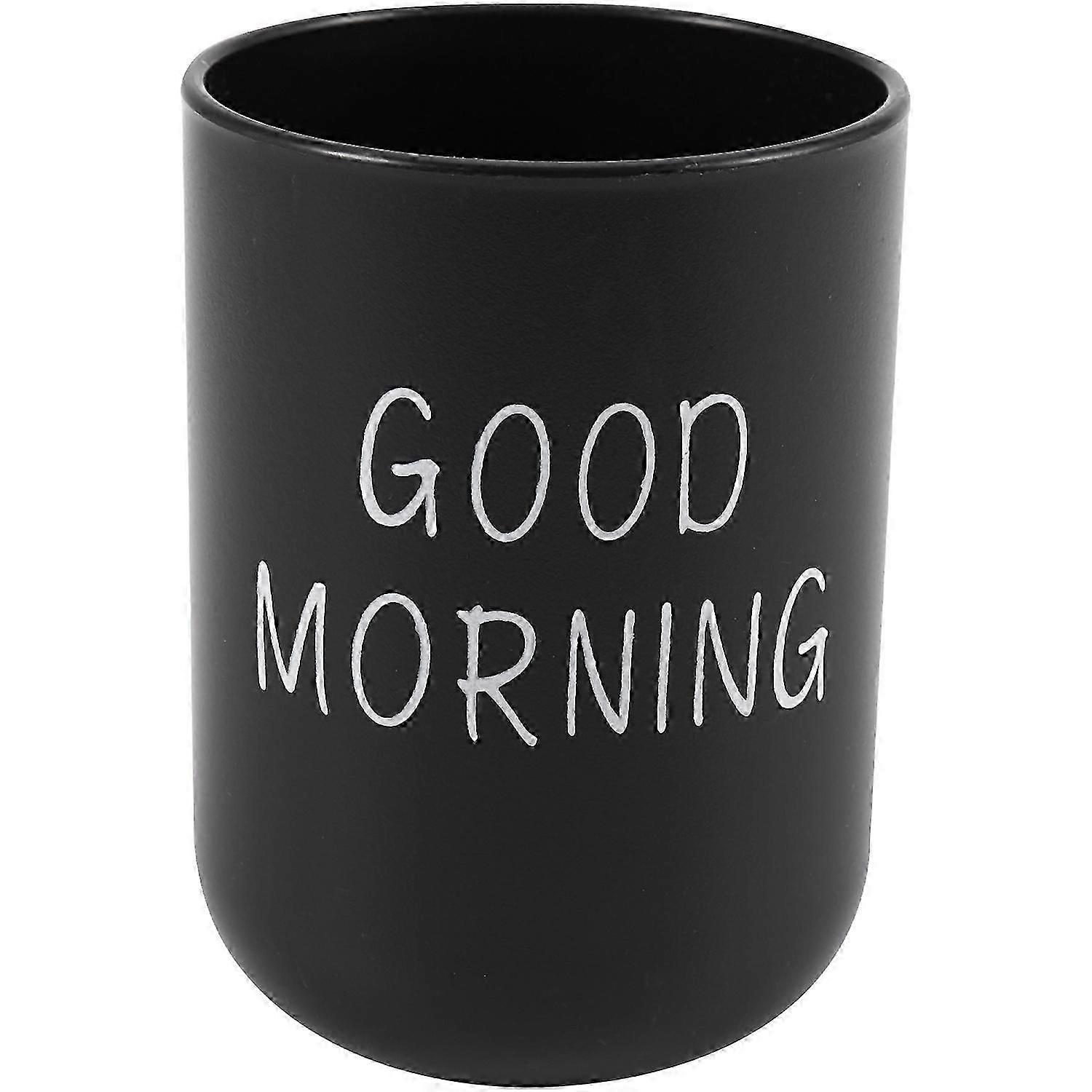 Bathroom Toothbrush Toothpaste Holder Round Washing Tooth Cup Black