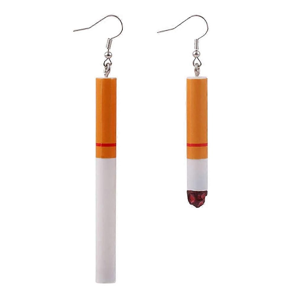 1 Pair Creative Cigarette Shape Earrings Unique Stud Earrings Asymmetric Earring