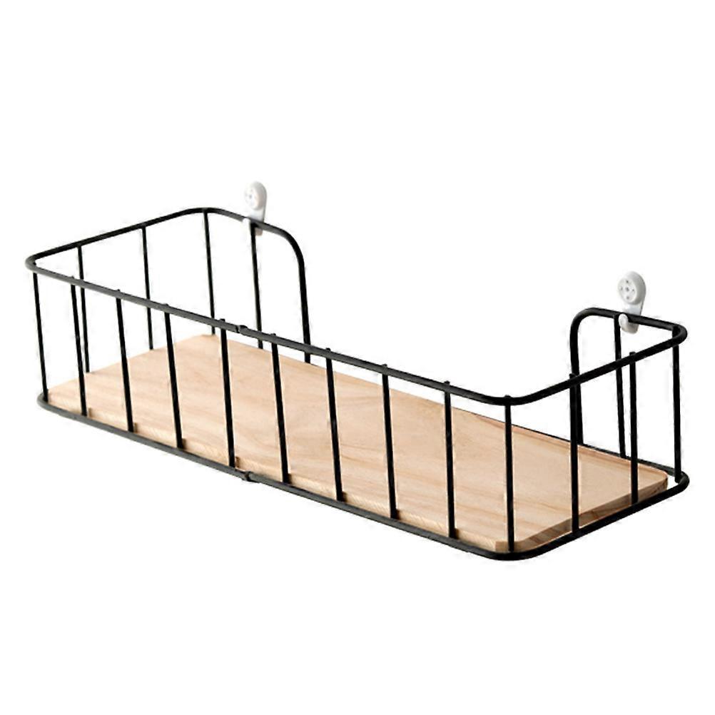 Wall Mount Iron Shelf for Storage Decorate Your Space with Black Color and Stylish Design 1 Piece