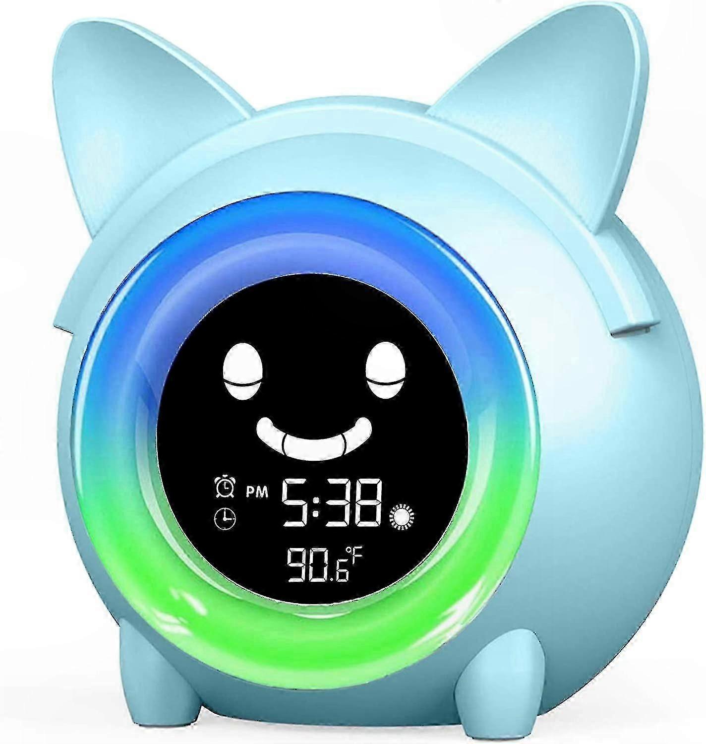 Kids Sleep Trainer Alarm Clock with Night Light, Wake-Up Timer, and Sound Machine for Ages 2-15