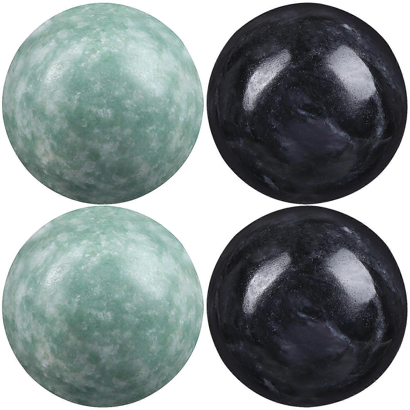 Marble Pattern Hand Massage Balls Green Black Durable Fitness Balls for Muscle Tension and Stress Relief Easy to Carry