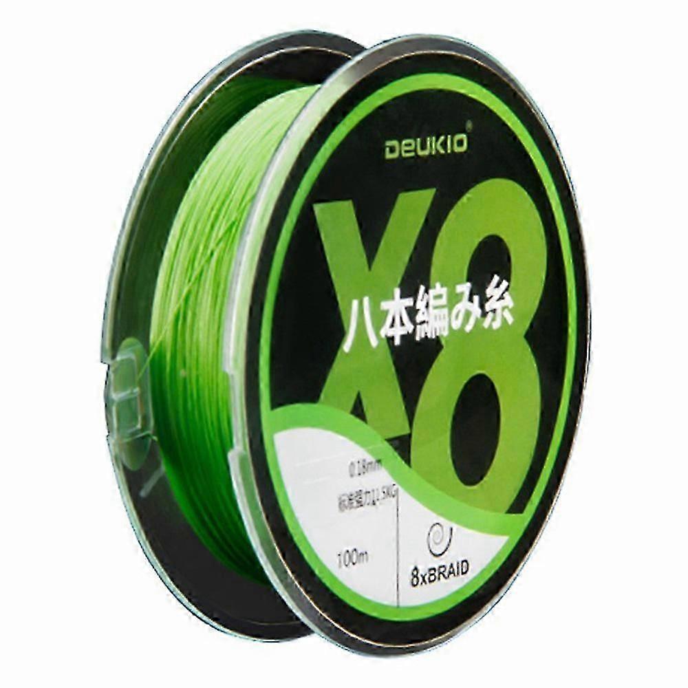 DEUKIO 100m Linie de pescuit PE cu 8 fire împletită Linie de pește rezistentă la abraziune PE super puternică