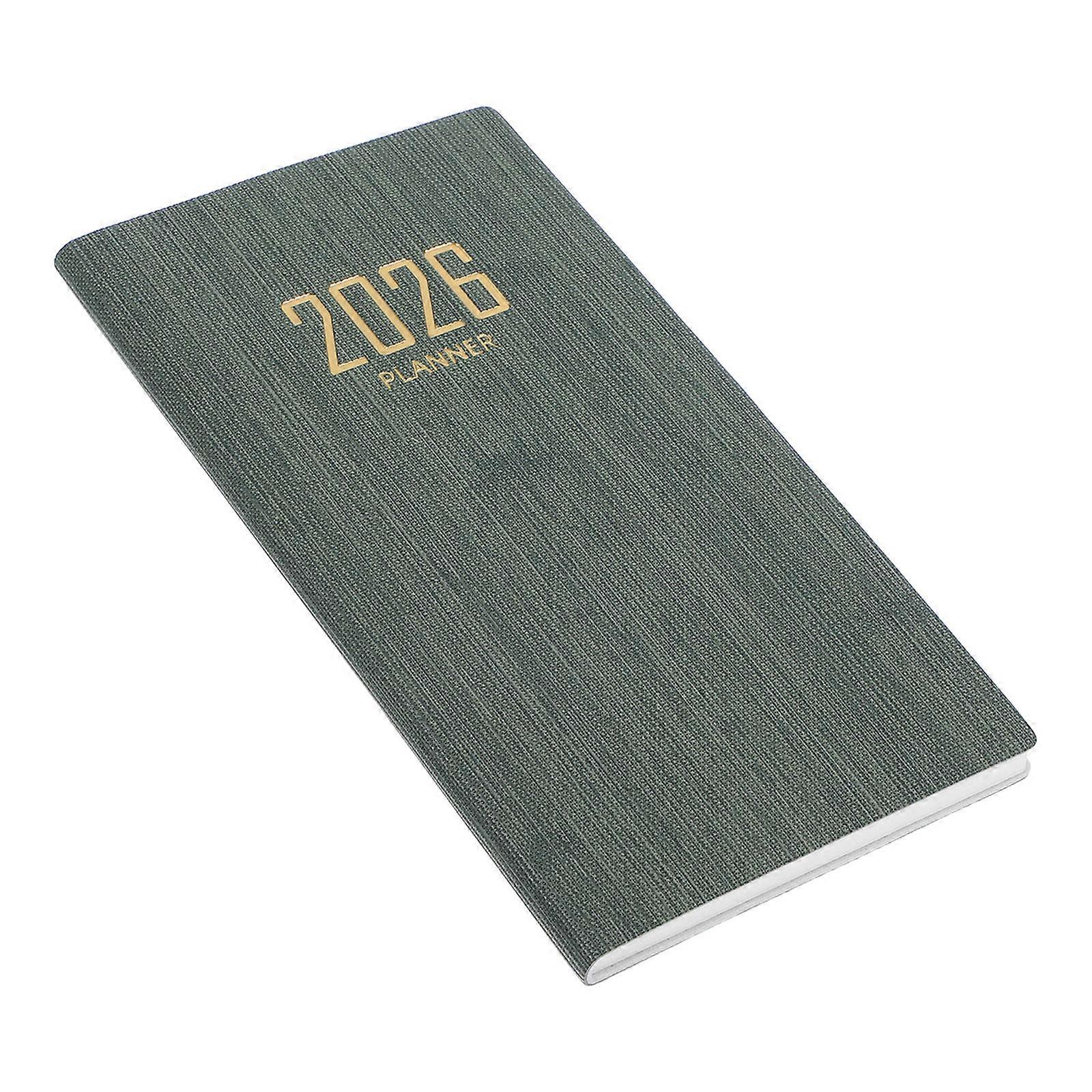 Compact Pocket Planner Daily Notebook with Faux Cover – Yearly & Weekly Planning, Thick Paper for Ink Resistance, Ideal for Office, School & Personal