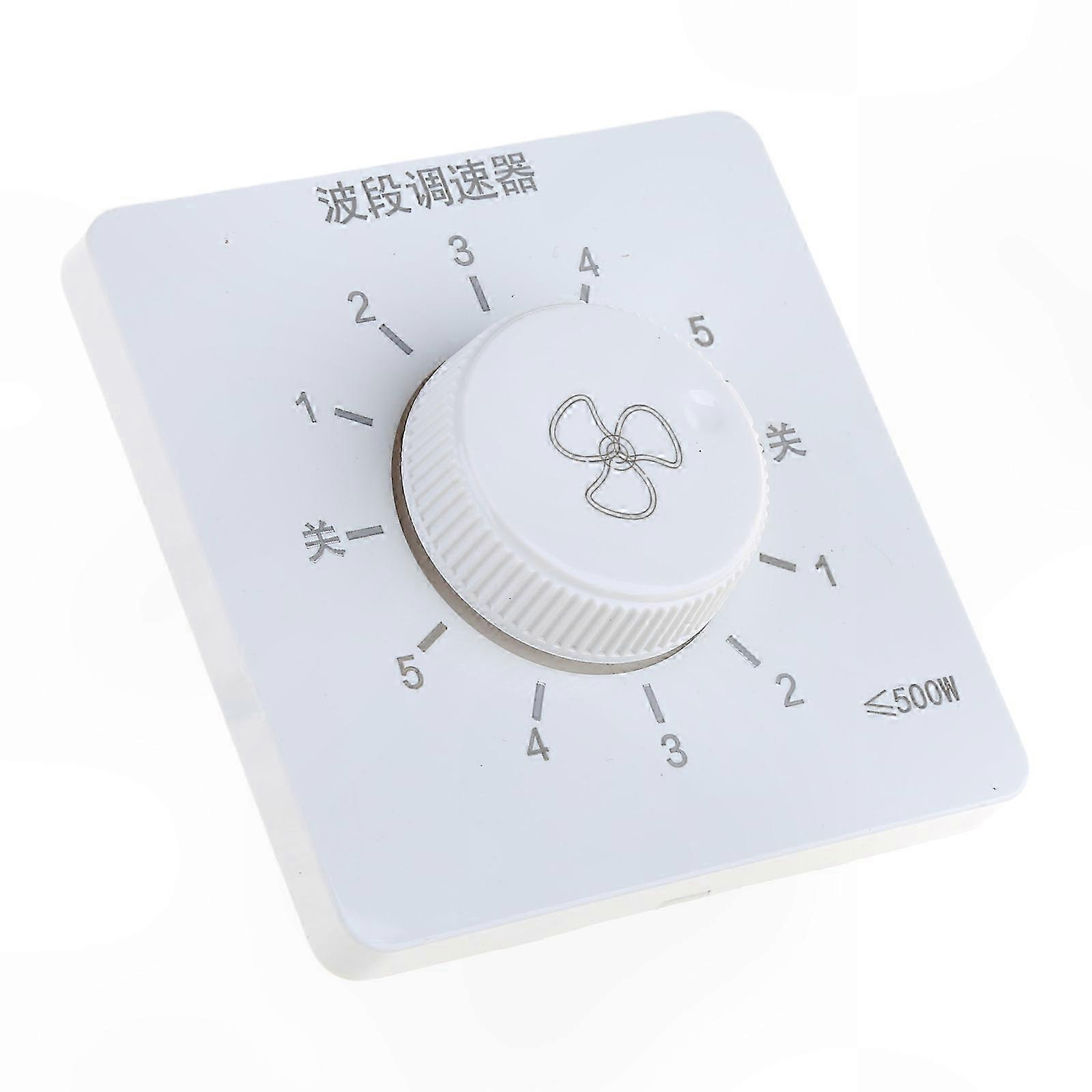 User Friendly Ceiling Fan Control Panel 86 Type Fan Adjustment 5-Level Gear Change Speed Controller Switching Button