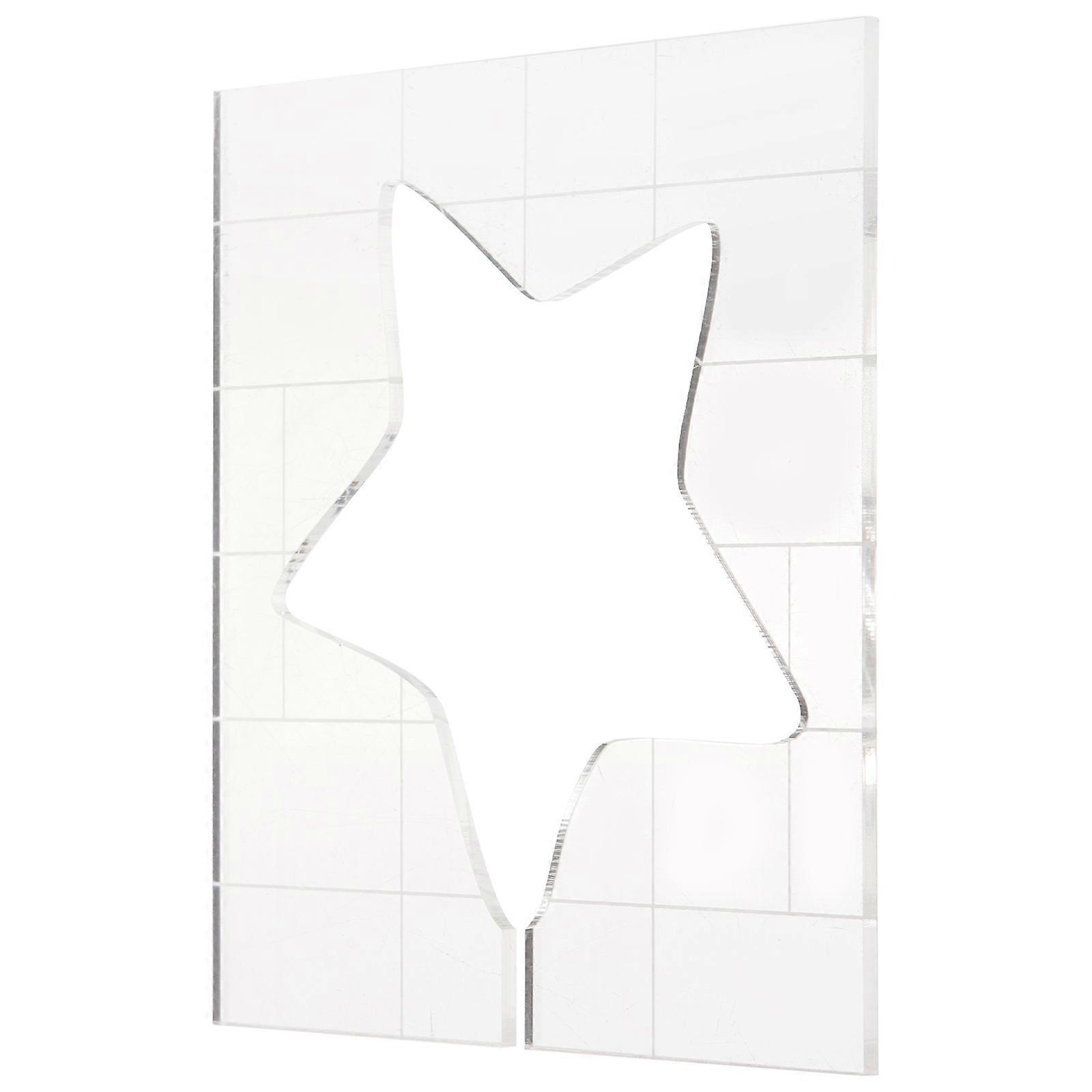 Transparent Acrylic Quilting Template for DIY Sewing and Crafting with Star Shape Design 6.5 x 4.2 inches