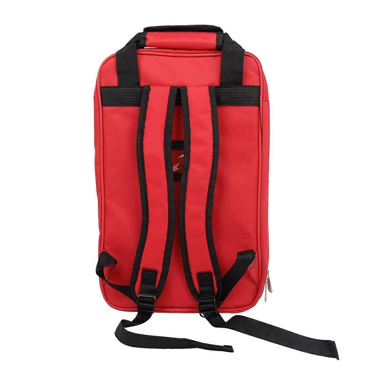 Drumstick Bag Waterproof Portable Backpack For Drumsticks Small Instruments With Adjustable Shoulder Strap And Accessory Compartment Red