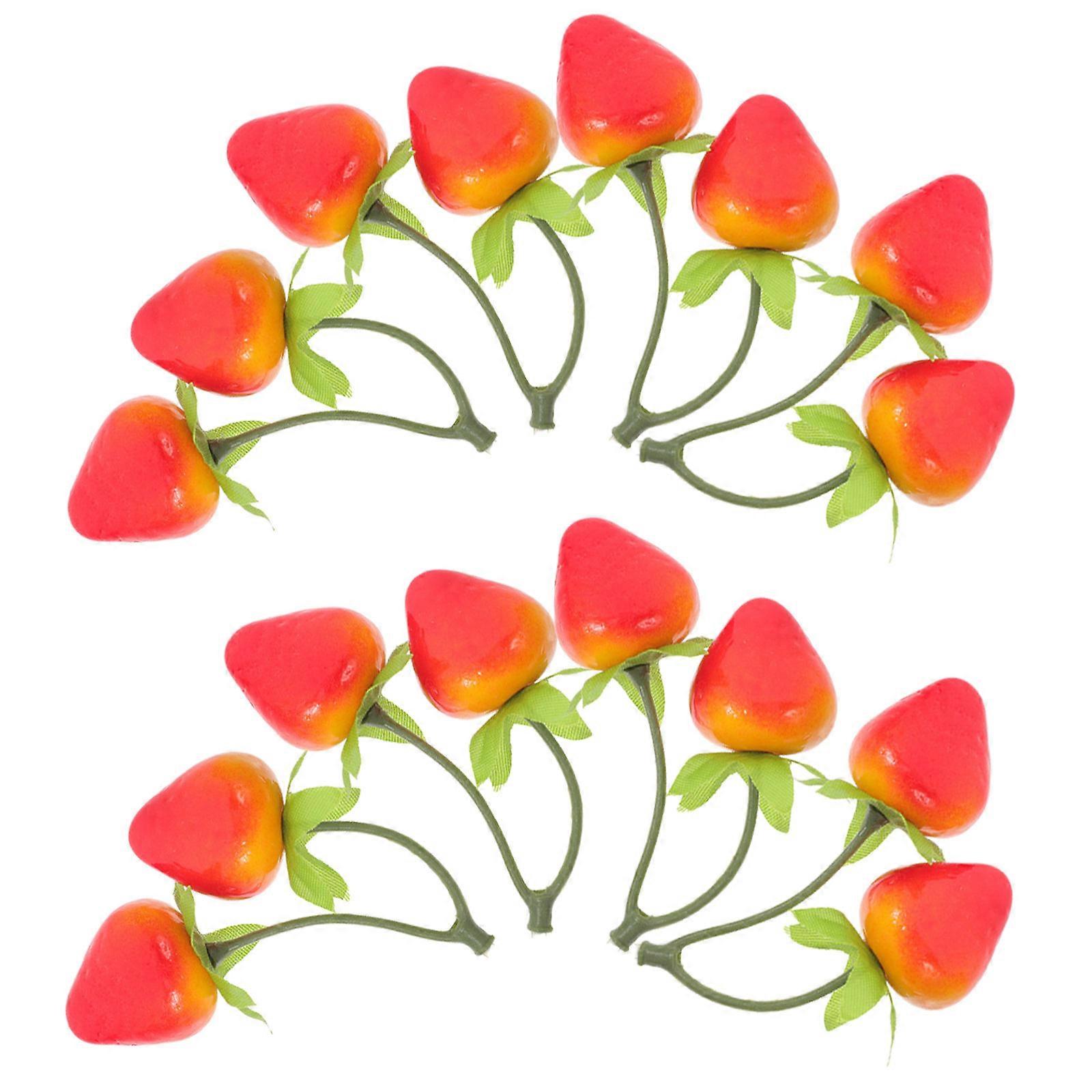 20pcs Artificial Mini Strawberries Realistic Fruit Models for Table Decor, Photography Props, and Home Decoration