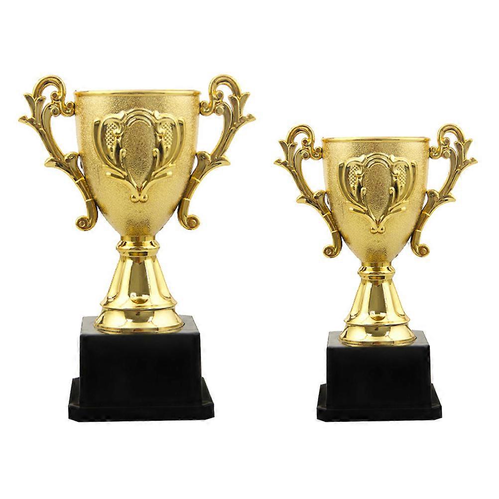 2Pcs Humanized Portable Durable Sports Trophies for Competition Rewards Children