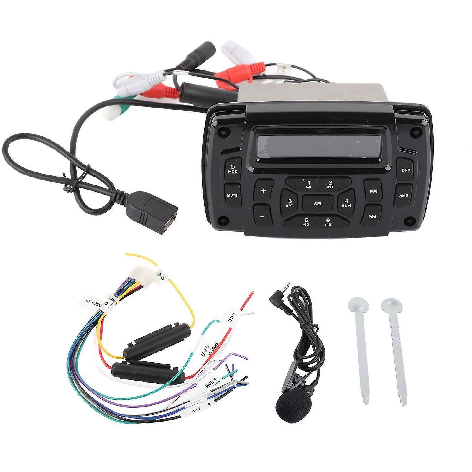 12V DC estéreo marinho à prova d'água com bluetooth mp3 player para barcos