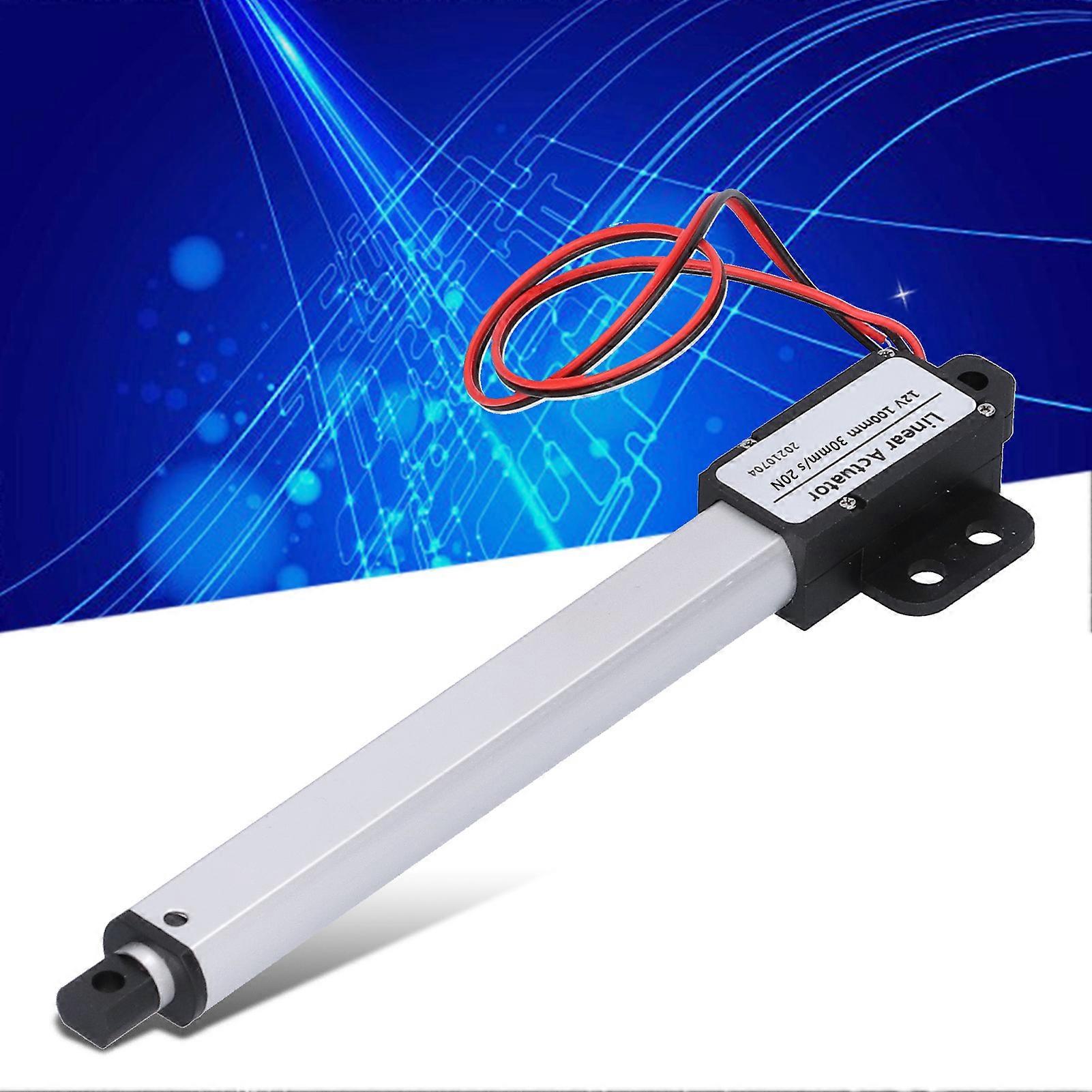 Linear Actuator 100mm 12V Input Voltage Low Noise Short Circuit Protection Mini Electric Linear Actuator30mm/s‑20N 