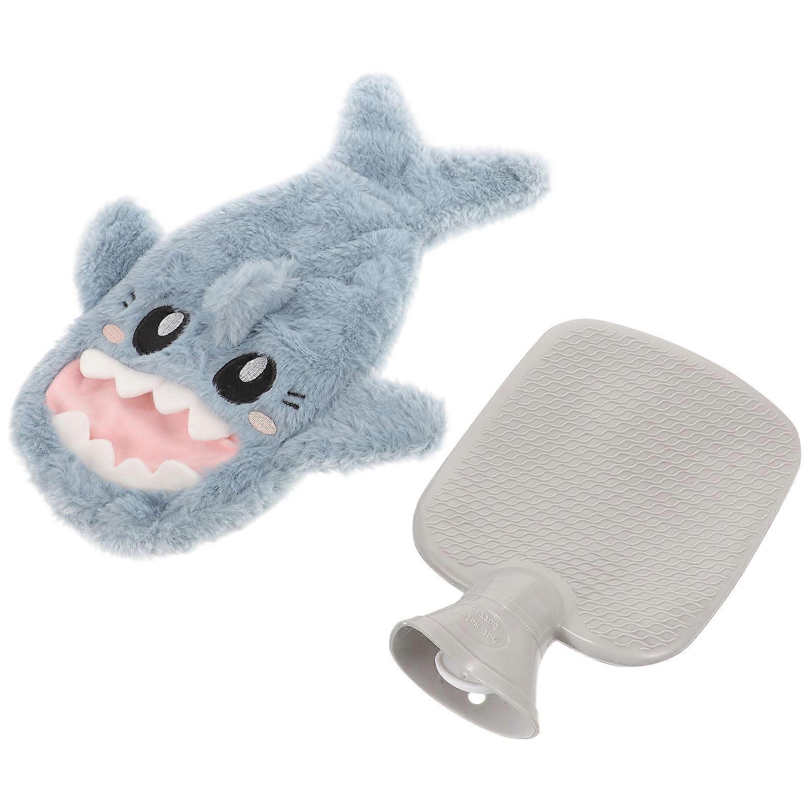Washable Shark Shaped Hot Water Bag Hand Plug In Cover for Winter Use 1000ml