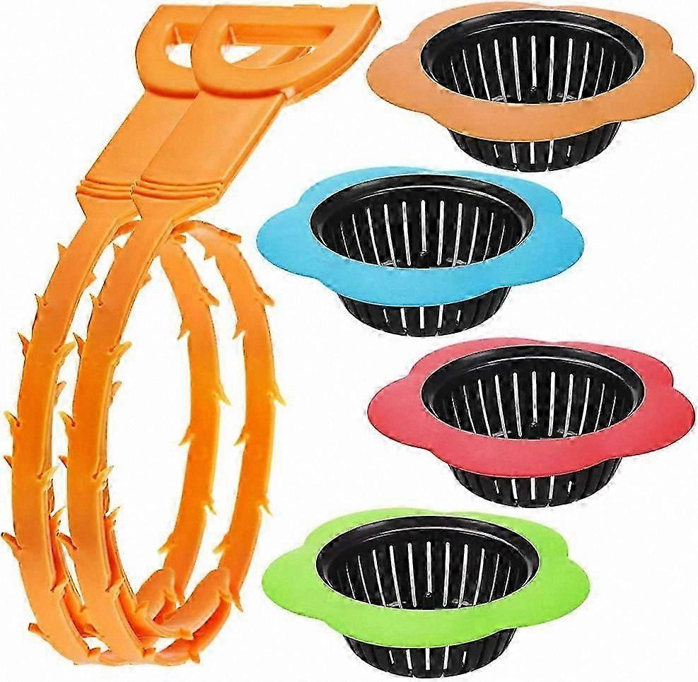 Dual Plastic Sink Strainers for Drain Cleaning