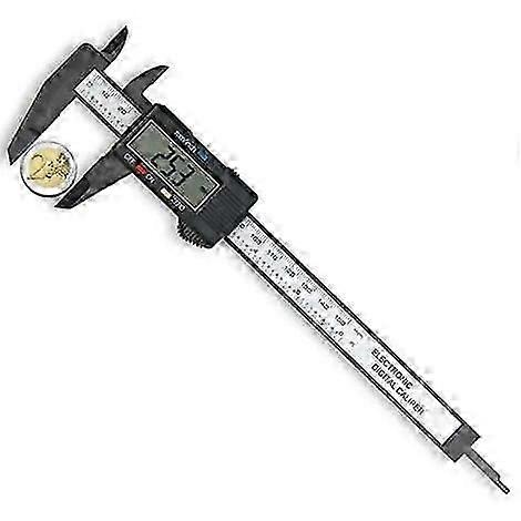 Messschieber, digitaler Messschieber 150 mm - LCD-Bildschirm - Kohlefaser - Mit Gehäuse