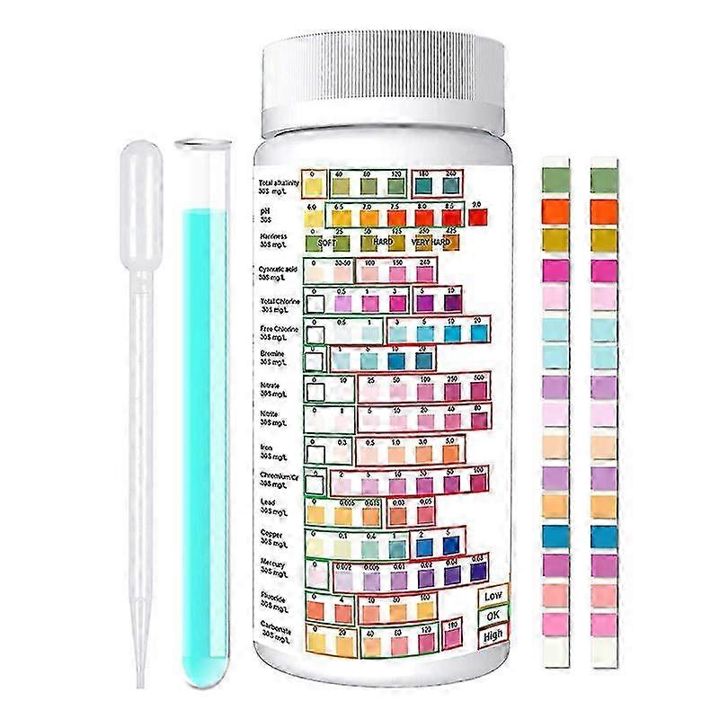 Home Water Testing Kit 16 Parameters for Drinking Water Quality Measurement pH Chlorine Lead Bacteria