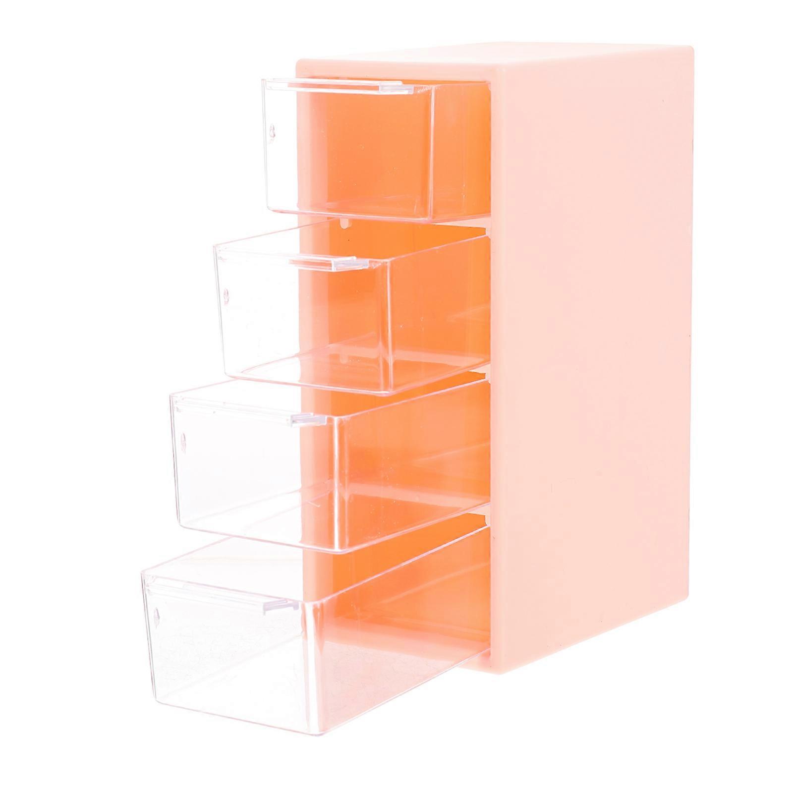 Jewelry Storage Box Multi Layer Storage Container For Women Home Organization 15.5X10X6.5CM Pink Multi-layer Storage 1Set