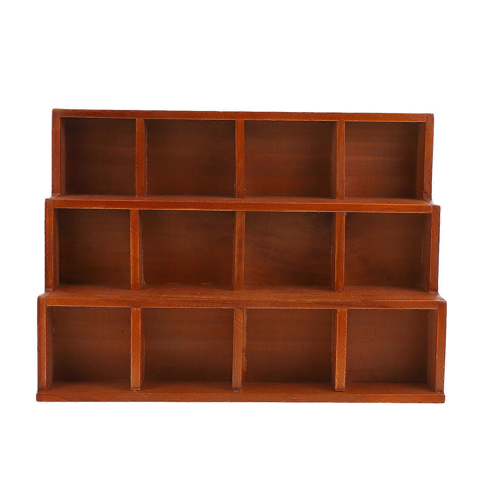 Brown Wall Mount Storage Box for Stationery and Small Supplies Compact Size 9.8x5.9x6.3 Inches