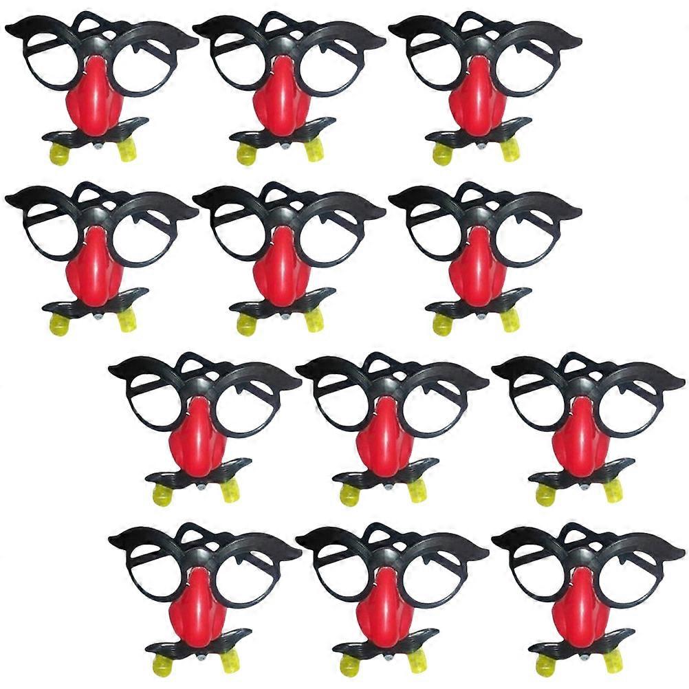 Funny Party Glasses Large Nose Props for Decor 12Pcs Costume Accessories