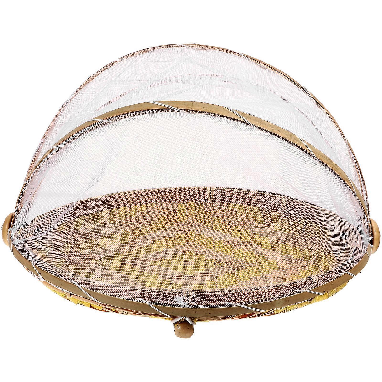 Red Storage Basket with Net Cover for Mosquito Prevention and Easy Cleaning 1 Pc