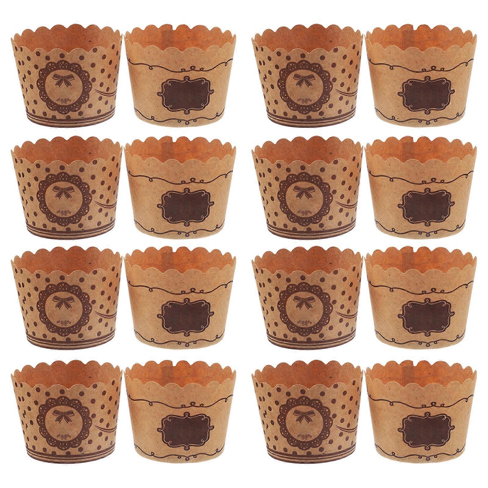 Heat-Resistant Baking Cups For Cupcakes And Muffins Perfect For Birthday Parties 6X6X4.5CM Disposable 100Pcs