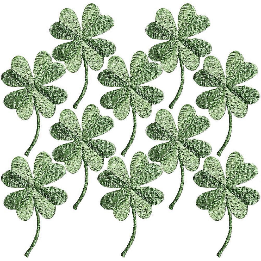 DIY Decoration Patches 10Pcs Delicate Iron Clothes Patches For Patrick's Day Event Green Color Variety