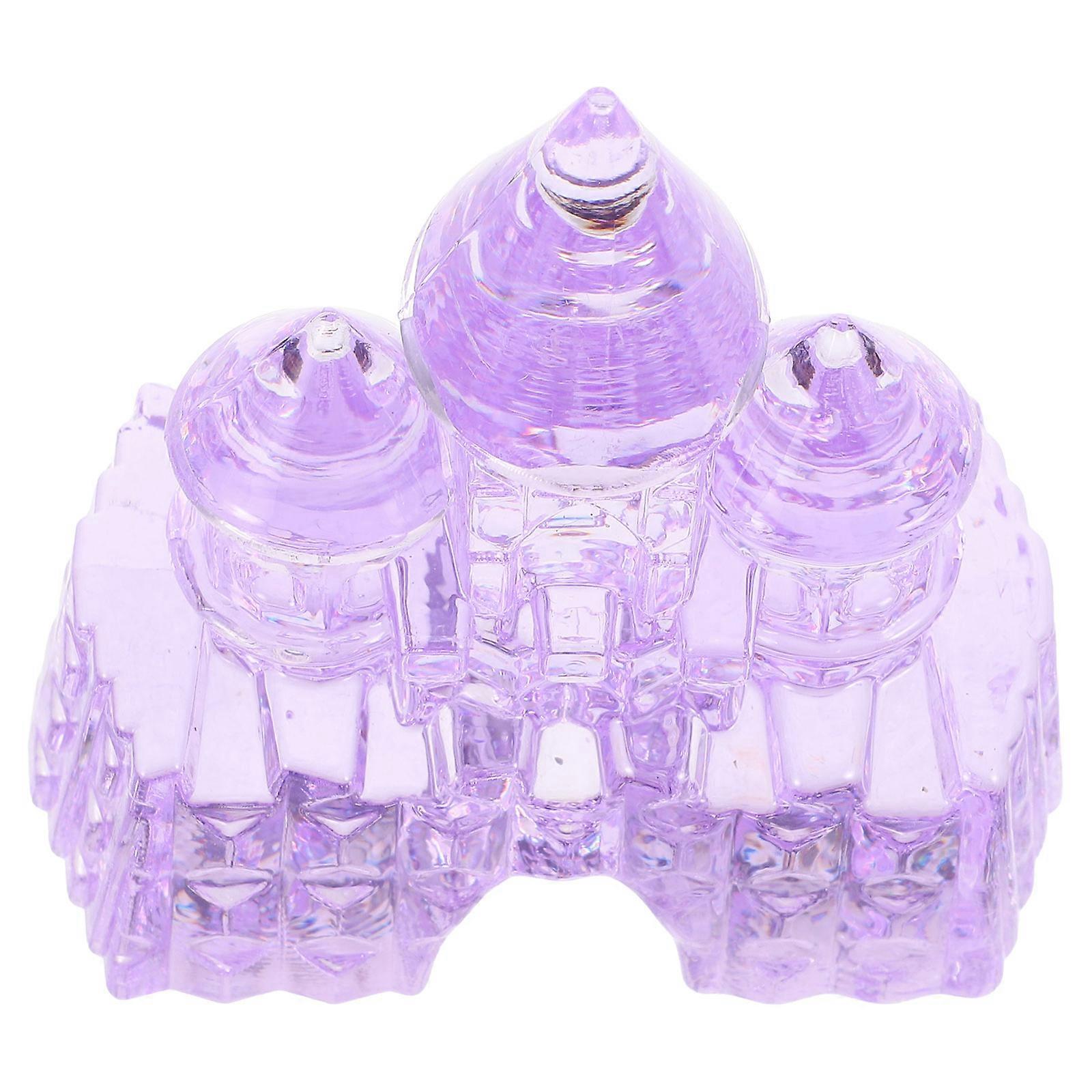 Purple Plastic Castle Toy for Kids with Realistic Design Great Photography Prop Small Castle Adorn