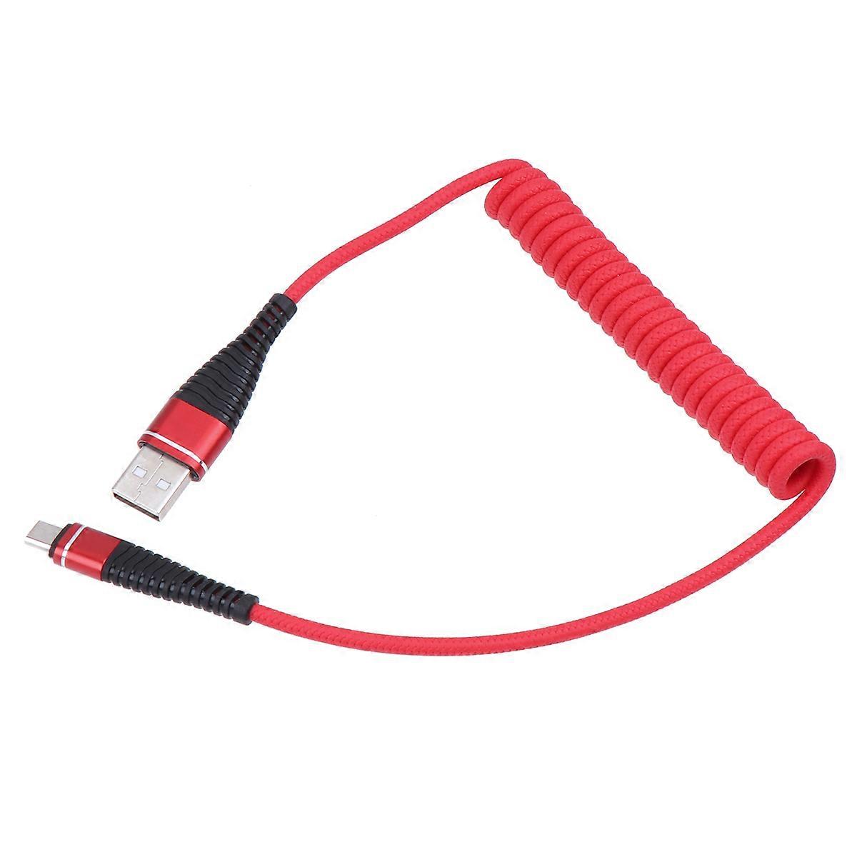 Compact Telescopic Charging Cable For Efficient Data Transmission At Home Office 1Set