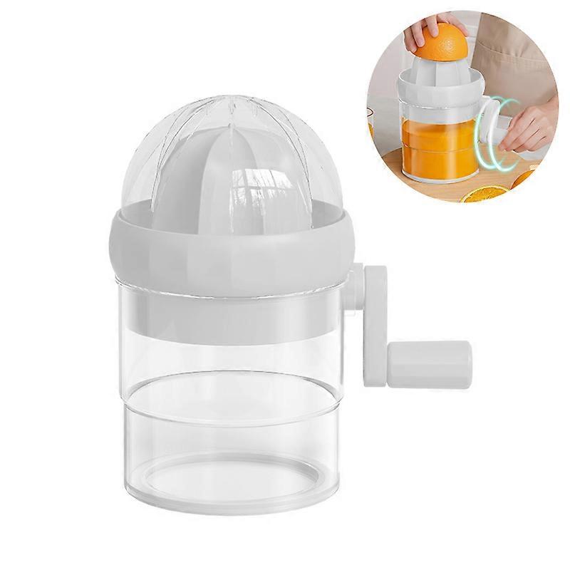 Manual Citrus Juicer With Rotating Crank - Max Juice Extraction For Lemon, Orange, Lime, Grapefruit | Ergonomic Handle