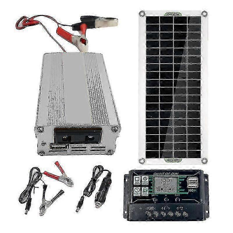 200w Solar Panel Kit 12v To 220v Battery Charger With 100a Controller