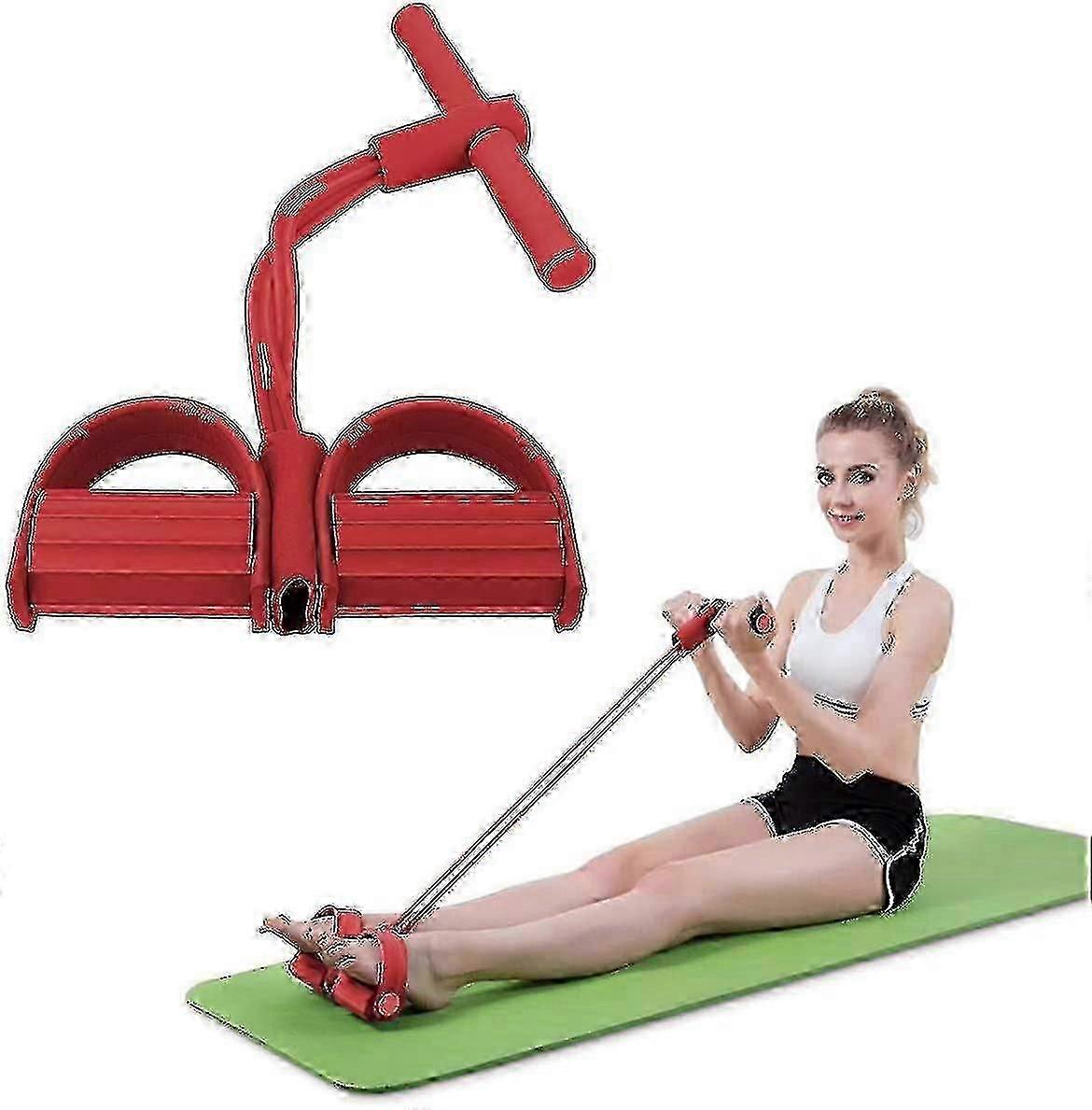 دواسة المقاومة الفرقة مع مقبض، 4-أنبوب التوتر حبل ممارسة اللياقة البدنية العصابات مرنة سحب حبل للبطن الخصر ذراع الساق اليوغا تمتد قوة سلي