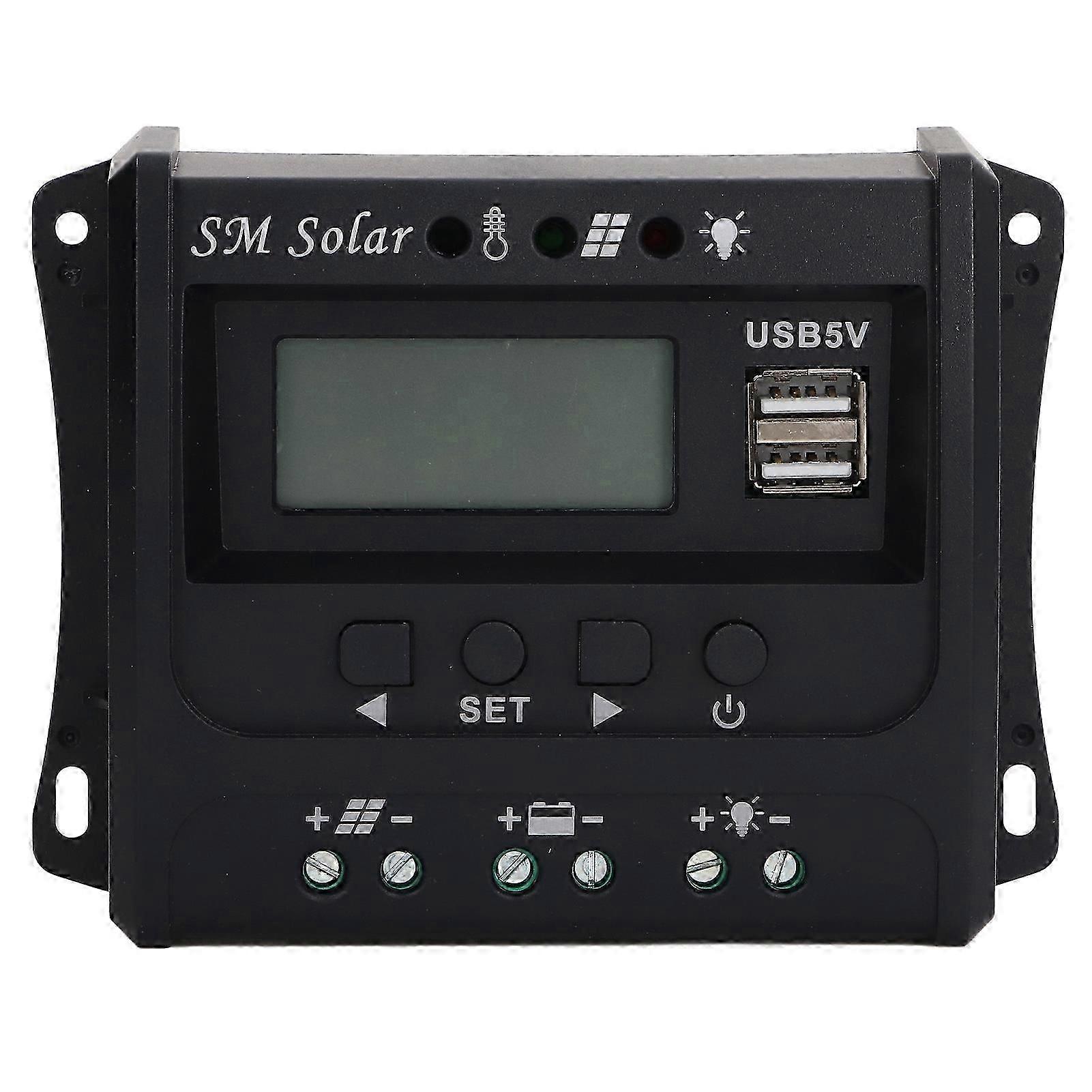 Solar Panel Controller 3 Stage PWM Charging Intelligent Microcontroller ABS