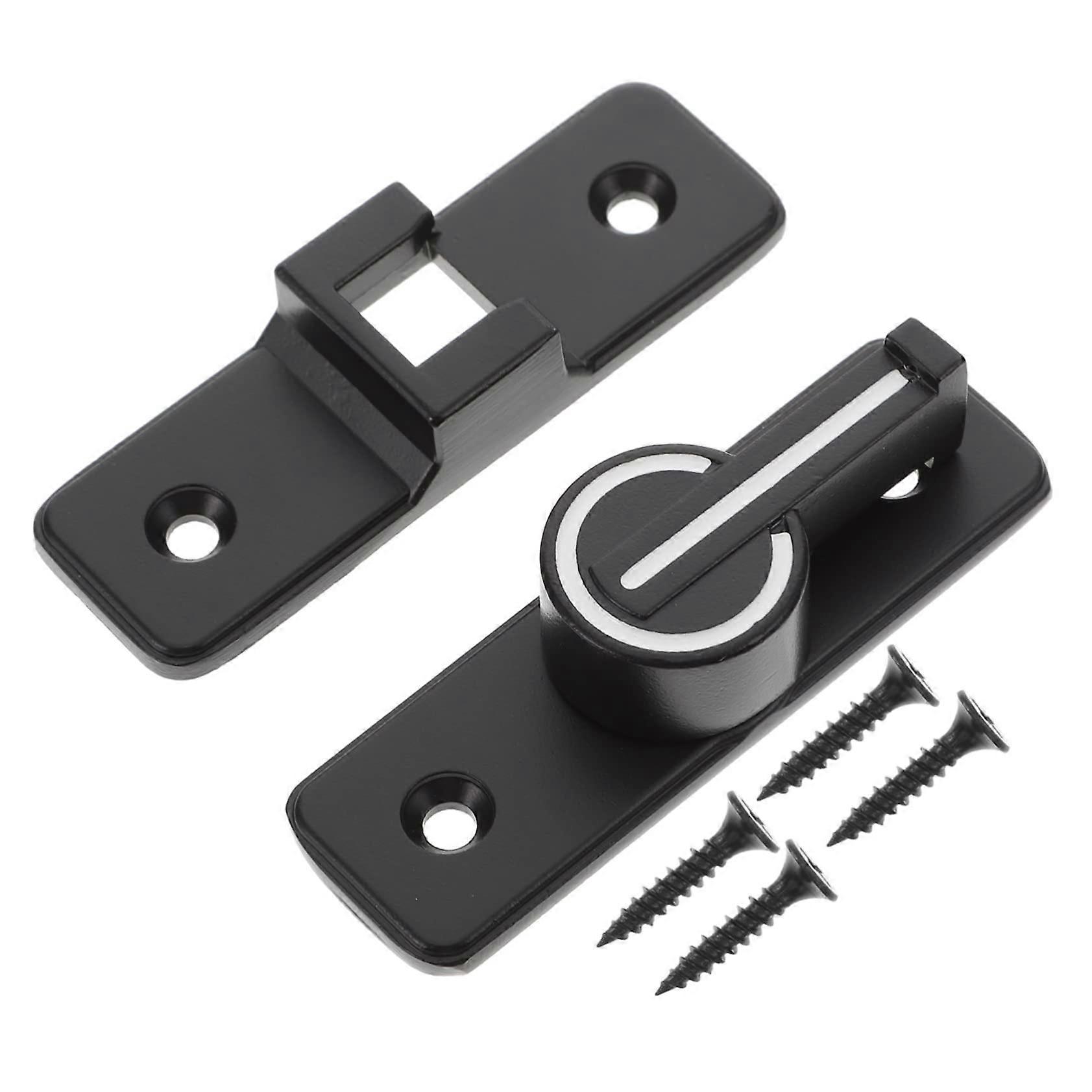 Luminous Door Lock Security Bolt Sliding Door Lock with Safety Latch for Windows, Sheds, Garage Doors, 8X5.2CM Rustproof