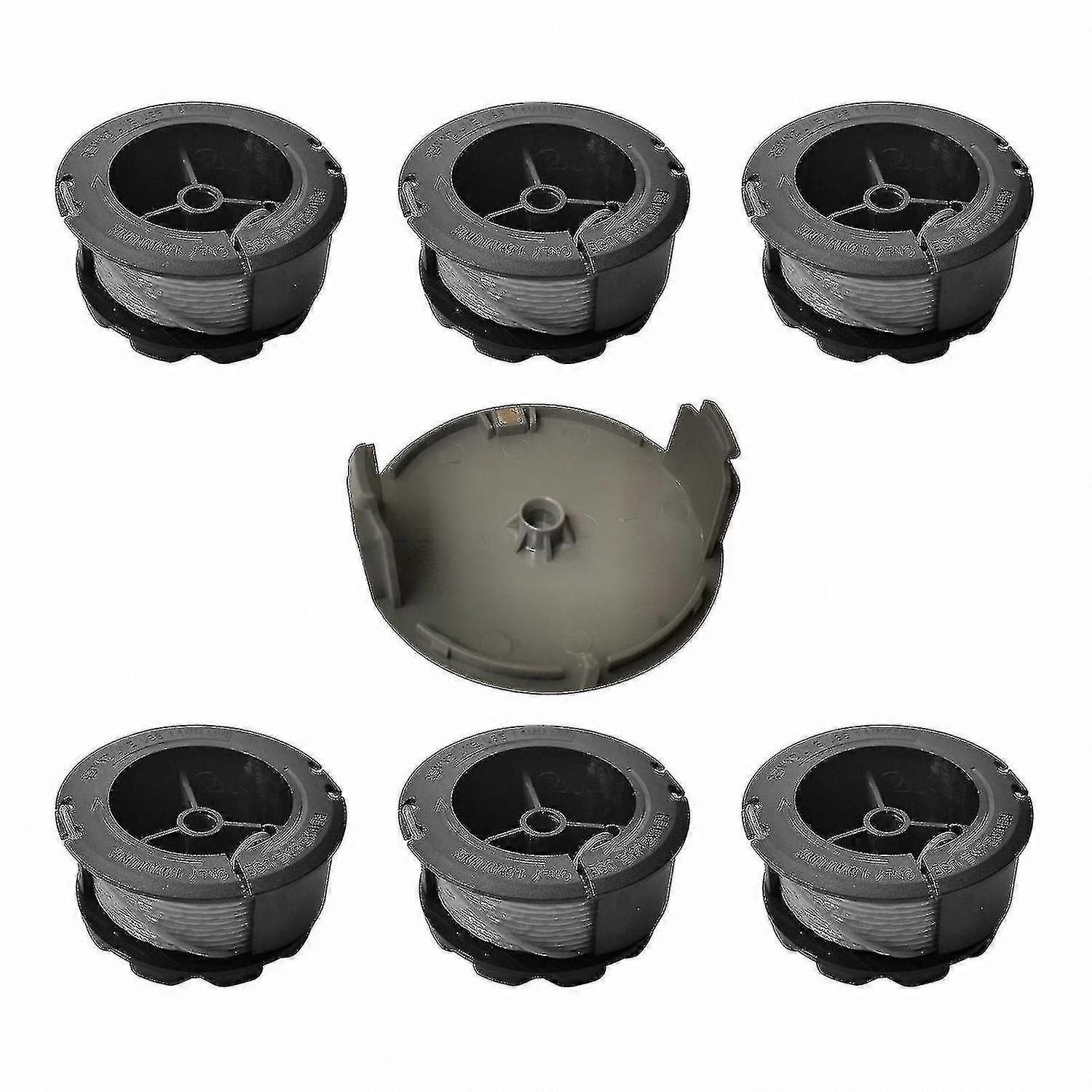 Replacement Trimmer Spool with Cap for Universal Grasscut, 4 Spools Included